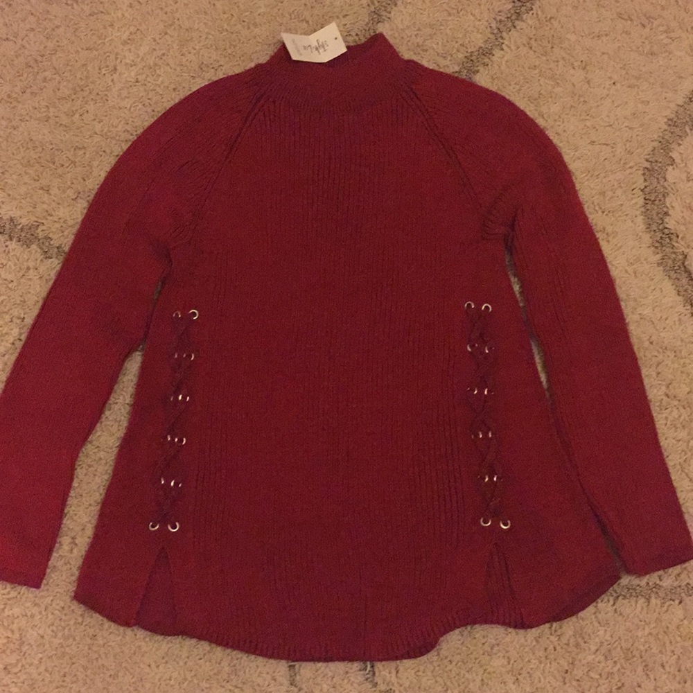 Lace up sweaters